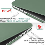 Suitable for Midnight Green MacBook Pro 13 Inch Case 2016-2023 M1 M2 A2338 A2289 A2251 A2159 Hard Shell Case V324-A2251-M-DGREEN