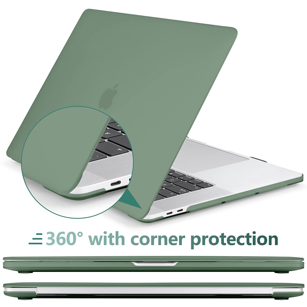 Suitable for Midnight Green MacBook Pro 13 Inch Case 2016-2023 M1 M2 A2338 A2289 A2251 A2159 Hard Shell Case V324-A2251-M-DGREEN
