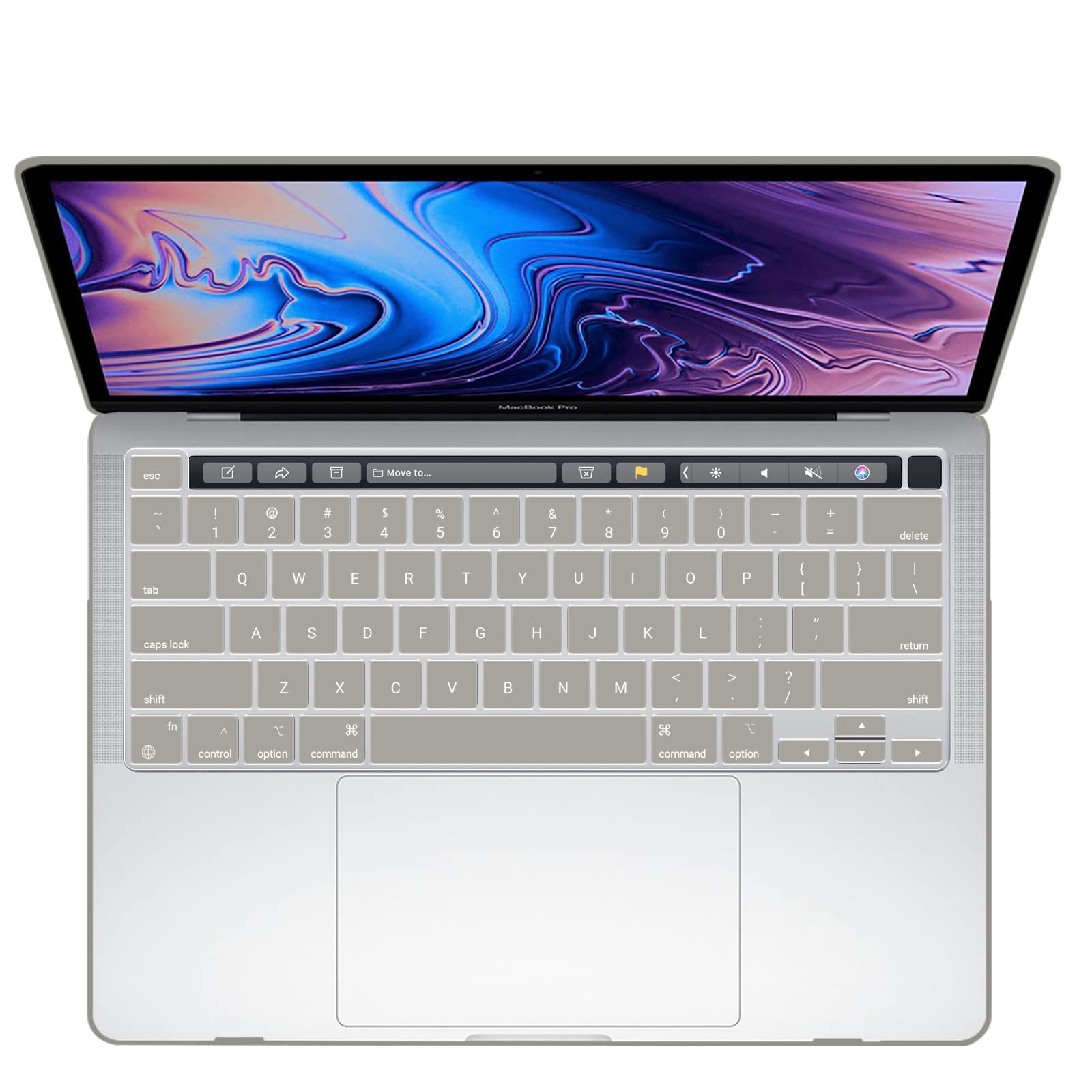 Suitable for Grey MacBook Pro 13 Inch Case 2016-2023 M1 M2 A2338 A2289 A2251 A2159 Hard Shell Case Keyboard V324-A2251-M-GREY