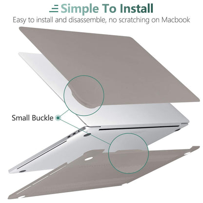 Suitable for Grey MacBook Pro 13 Inch Case 2016-2023 M1 M2 A2338 A2289 A2251 A2159 Hard Shell Case Keyboard V324-A2251-M-GREY