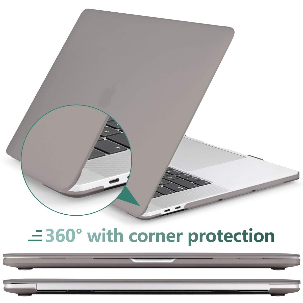 Suitable for Grey MacBook Pro 13 Inch Case 2016-2023 M1 M2 A2338 A2289 A2251 A2159 Hard Shell Case Keyboard V324-A2251-M-GREY