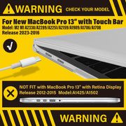 Purple MacBook Pro 13 Inch Case 2016-2023 M1 M2 A2338 A2289 A2251 A2159 Hard Shell Case Keyboard Cover V324-A2251-M-PURPLE