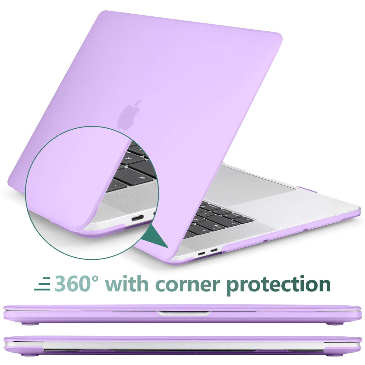 Purple MacBook Pro 13 Inch Case 2016-2023 M1 M2 A2338 A2289 A2251 A2159 Hard Shell Case Keyboard Cover V324-A2251-M-PURPLE