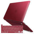 Wine Red MacBook Pro 13 Inch Case 2016-2023 M1 M2 A2338 A2289 A2251 A2159 Hard Shell Case Keyboard Cover V324-A2251-M-WR