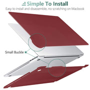 Wine Red MacBook Pro 13 Inch Case 2016-2023 M1 M2 A2338 A2289 A2251 A2159 Hard Shell Case Keyboard Cover V324-A2251-M-WR