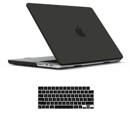 Suitable for MacBook Pro 14 Max Inch Case 2023 2022 2021 M2 A2779 M1 A2442 Hardshell Case Keyboard Cover Black V324-A2442-M-BLACK