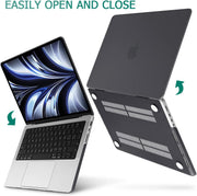 Suitable for MacBook Pro 14 Max Inch Case 2023 2022 2021 M2 A2779 M1 A2442 Hardshell Case Keyboard Cover Black V324-A2442-M-BLACK