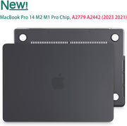 Suitable for MacBook Pro 14 Max Inch Case 2023 2022 2021 M2 A2779 M1 A2442 Hardshell Case Keyboard Cover Black V324-A2442-M-BLACK