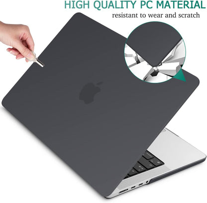 Suitable for MacBook Pro 14 Max Inch Case 2023 2022 2021 M2 A2779 M1 A2442 Hardshell Case Keyboard Cover Black V324-A2442-M-BLACK
