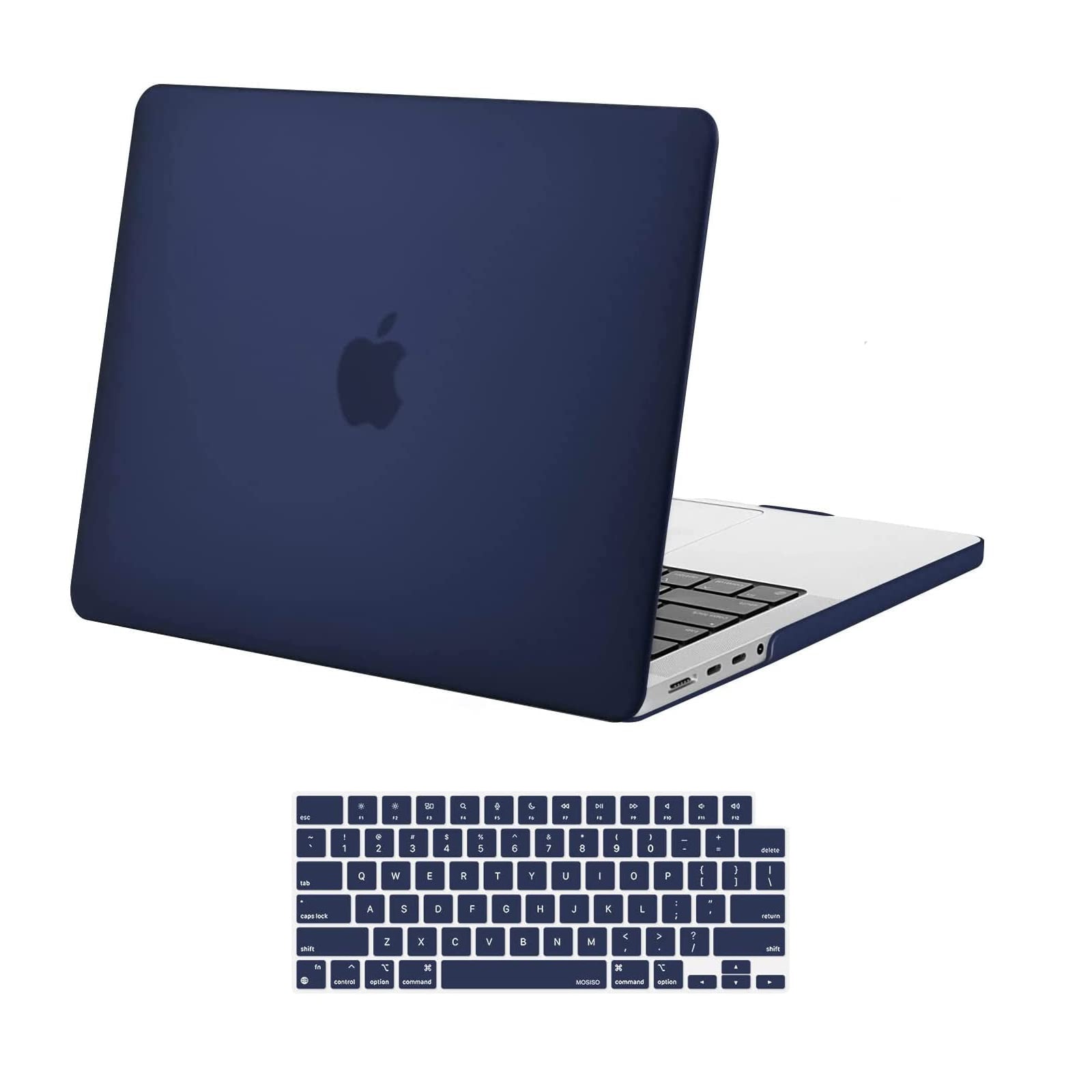 Suitable for MacBook Pro 14 Max Inch Case 2023 2022 2021 M2 A2779 M1 A2442 Hardshell Case Keyboard Cover Blue V324-A2442-M-BLUE