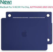Suitable for MacBook Pro 14 Max Inch Case 2023 2022 2021 M2 A2779 M1 A2442 Hardshell Case Keyboard Cover Blue V324-A2442-M-BLUE