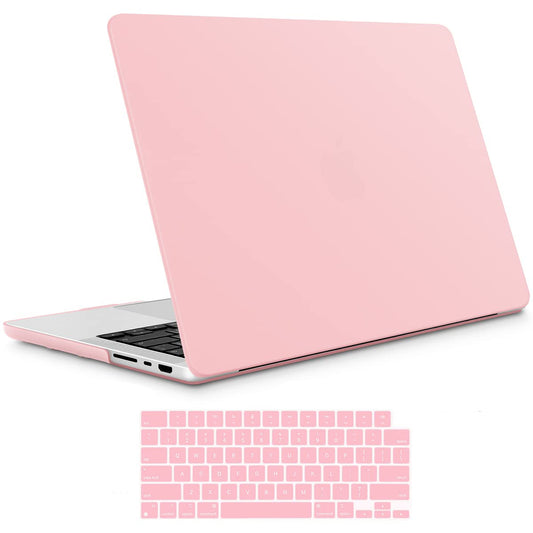 Suitable for MacBook Pro 14 Max Inch Case 2023 2022 2021 M2 A2779 M1 A2442 Hardshell Case Keyboard Cover Sold V324-A2442-M-BPINK