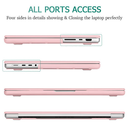 Suitable for MacBook Pro 14 Max Inch Case 2023 2022 2021 M2 A2779 M1 A2442 Hardshell Case Keyboard Cover Sold V324-A2442-M-BPINK