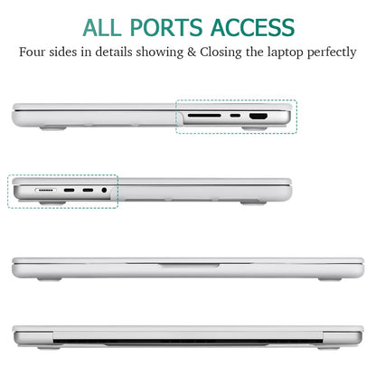 Suitable for MacBook Pro 14 Max Inch Case 2023 2022 2021 M2 A2779 M1 A2442 Hardshell Case Keyboard Cover White V324-A2442-M-CLEAR