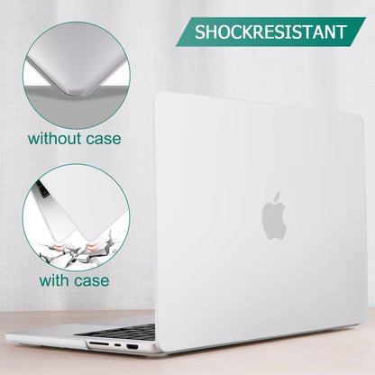 Suitable for MacBook Pro 14 Max Inch Case 2023 2022 2021 M2 A2779 M1 A2442 Hardshell Case Keyboard Cover White V324-A2442-M-CLEAR