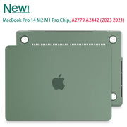 Suitable for MacBook Pro 14 Max Inch Case 2023 2022 2021 M2 A2779 M1 A2442 Hardshell Case Keyboard Cover V324-A2442-M-DGREEN