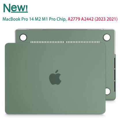 Suitable for MacBook Pro 14 Max Inch Case 2023 2022 2021 M2 A2779 M1 A2442 Hardshell Case Keyboard Cover V324-A2442-M-DGREEN