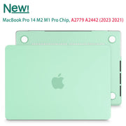 Suitable for MacBook Pro 14 Max Inch Case 2023 2022 2021 M2 A2779 M1 A2442 Hardshell Case Keyboard Cover Green V324-A2442-M-GREEN