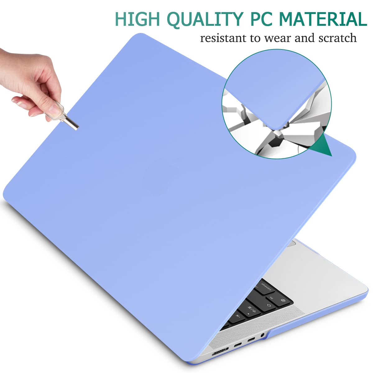 Suitable for MacBook Pro 14 Max Inch Case 2023 2022 2021 M2 A2779 M1 A2442 Hardshell Case Keyboard Cover V324-A2442-M-LAVER