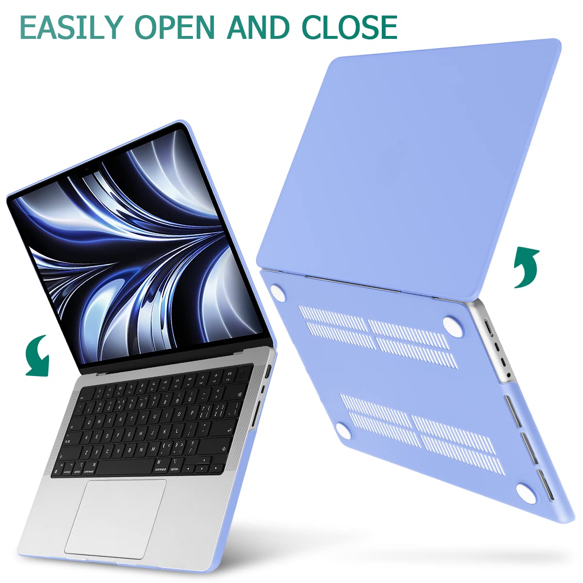 Suitable for MacBook Pro 14 Max Inch Case 2023 2022 2021 M2 A2779 M1 A2442 Hardshell Case Keyboard Cover V324-A2442-M-LAVER