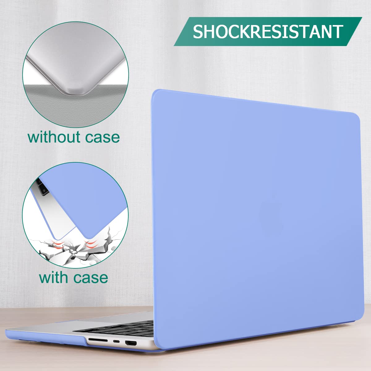 Suitable for MacBook Pro 14 Max Inch Case 2023 2022 2021 M2 A2779 M1 A2442 Hardshell Case Keyboard Cover V324-A2442-M-LAVER
