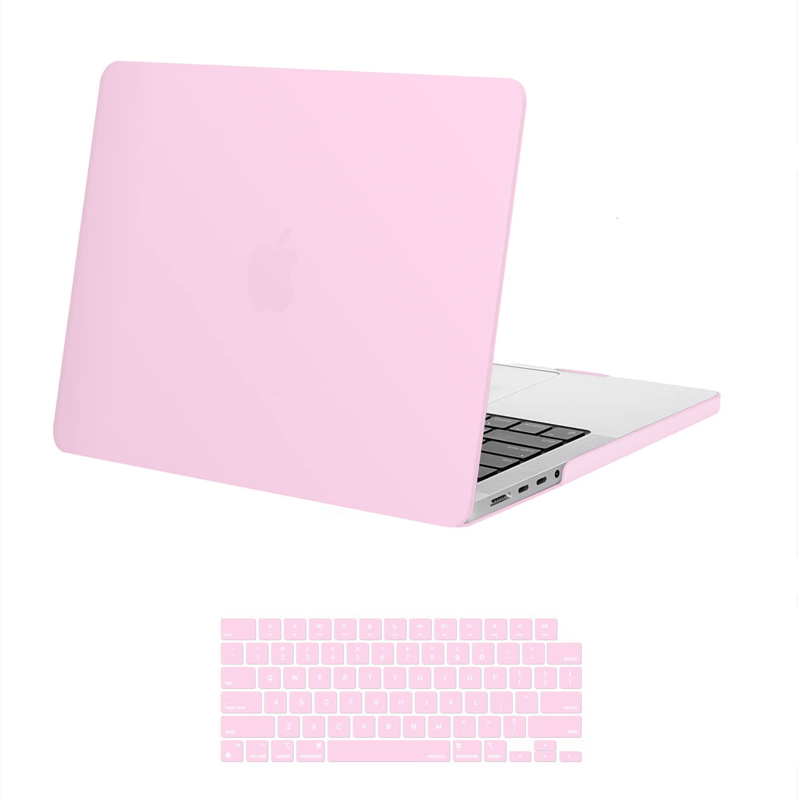Suitable for MacBook Pro 14 Max Inch Case 2023 2022 2021 M2 A2779 M1 A2442 Hardshell Case Keyboard Cover Pink V324-A2442-M-PINK