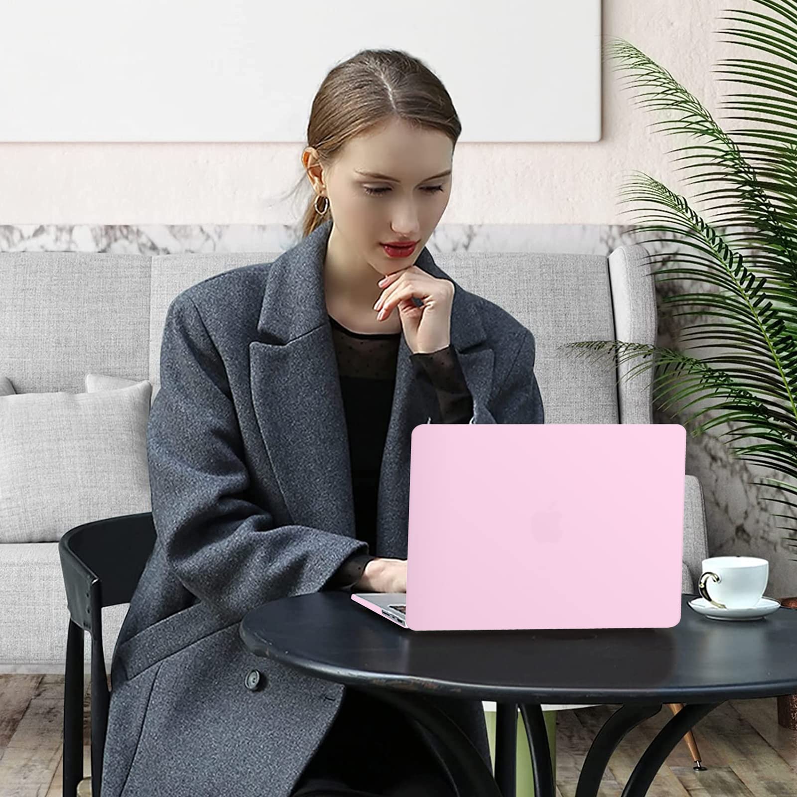 Suitable for MacBook Pro 14 Max Inch Case 2023 2022 2021 M2 A2779 M1 A2442 Hardshell Case Keyboard Cover Pink V324-A2442-M-PINK