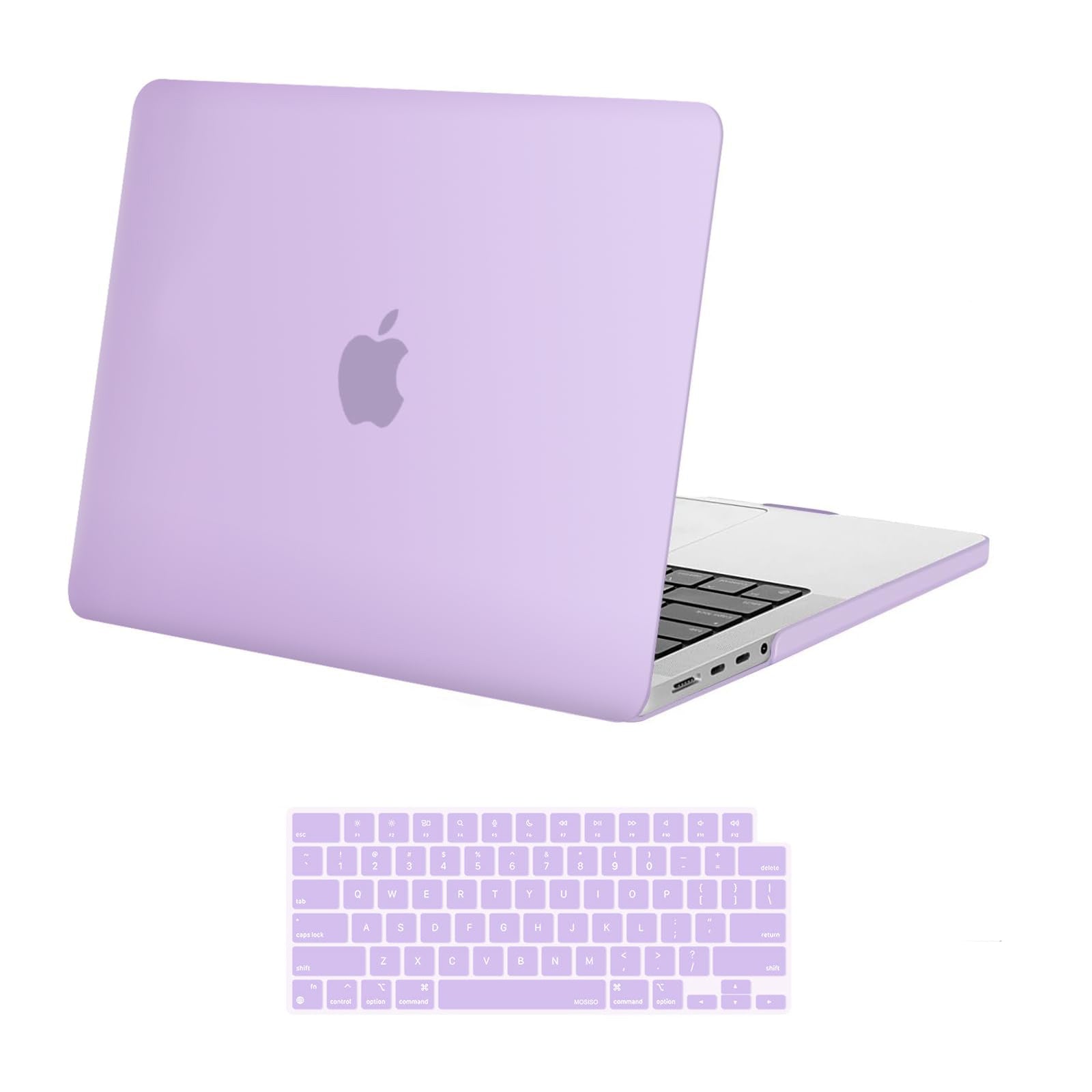 Suitable for MacBook Pro 14 Max Inch Case 2023 2022 2021 M2 A2779 M1 A2442 Hardshell Case Keyboard Cover V324-A2442-M-PURPLE