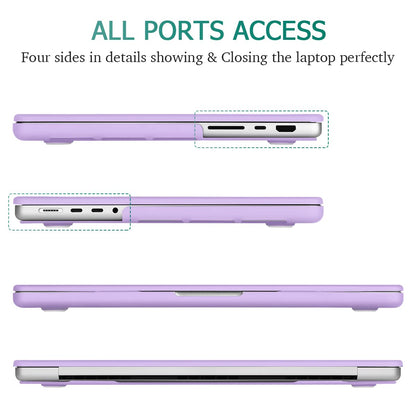 Suitable for MacBook Pro 14 Max Inch Case 2023 2022 2021 M2 A2779 M1 A2442 Hardshell Case Keyboard Cover V324-A2442-M-PURPLE