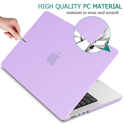 Suitable for MacBook Pro 14 Max Inch Case 2023 2022 2021 M2 A2779 M1 A2442 Hardshell Case Keyboard Cover V324-A2442-M-PURPLE