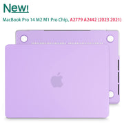 Suitable for MacBook Pro 14 Max Inch Case 2023 2022 2021 M2 A2779 M1 A2442 Hardshell Case Keyboard Cover V324-A2442-M-PURPLE