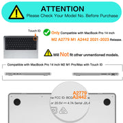 Suitable for MacBook Pro 14 Max Inch Case 2023 2022 2021 M2 A2779 M1 A2442 Hardshell Case Keyboard Cover V324-A2442-M-TB