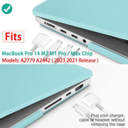 Suitable for MacBook Pro 14 Max Inch Case 2023 2022 2021 M2 A2779 M1 A2442 Hardshell Case Keyboard Cover V324-A2442-M-TB
