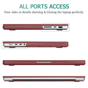 Suitable for MacBook Pro 14 Max Inch Case 2023 2022 2021 M2 A2779 M1 A2442 Hardshell Case Keyboard Cover Wine V324-A2442-M-WR