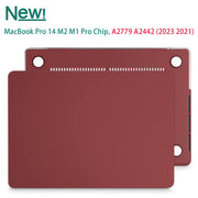 Suitable for MacBook Pro 14 Max Inch Case 2023 2022 2021 M2 A2779 M1 A2442 Hardshell Case Keyboard Cover Wine V324-A2442-M-WR