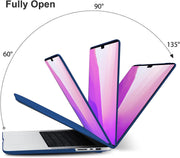 Suitable for MacBook Pro 16 inch Case 2023 2022 2021 M2 A2780 A2485 M1 Pro/Max Hard Shell Case Keyboard Cover V324-A2485-M-BLUE