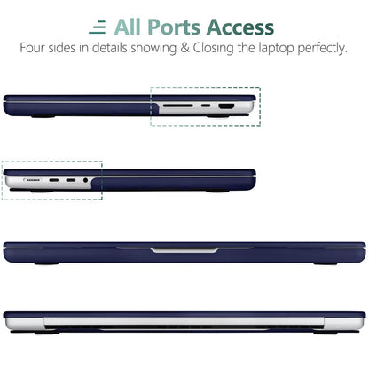 Suitable for MacBook Pro 16 inch Case 2023 2022 2021 M2 A2780 A2485 M1 Pro/Max Hard Shell Case Keyboard Cover V324-A2485-M-BLUE