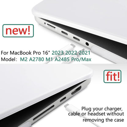 Suitable for MacBook Pro 16 inch Case 2023 2022 2021 M2 A2780 A2485 M1 Pro/Max Hard Shell Case Keyboard Cover V324-A2485-M-CLEAR