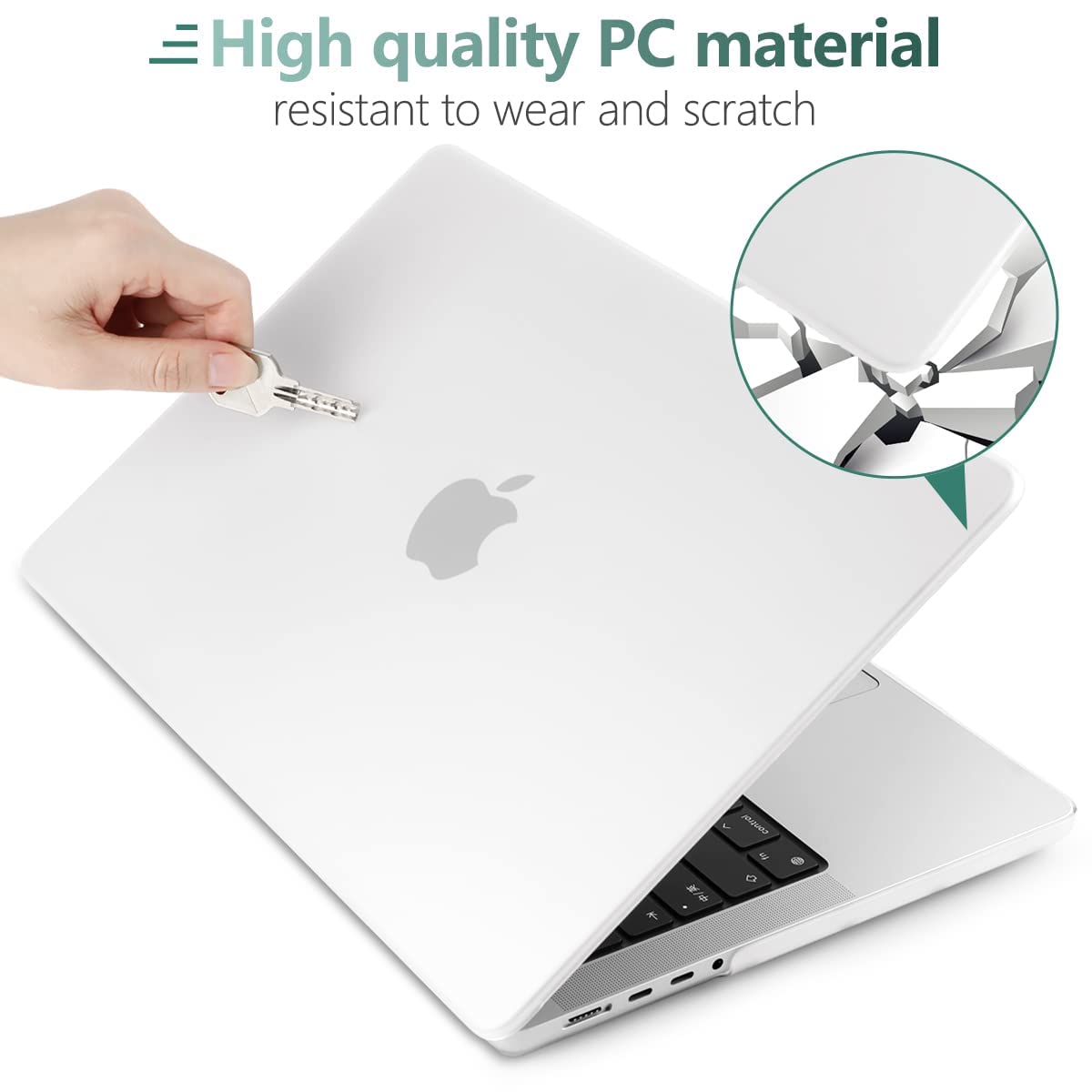 Suitable for MacBook Pro 16 inch Case 2023 2022 2021 M2 A2780 A2485 M1 Pro/Max Hard Shell Case Keyboard Cover V324-A2485-M-CLEAR