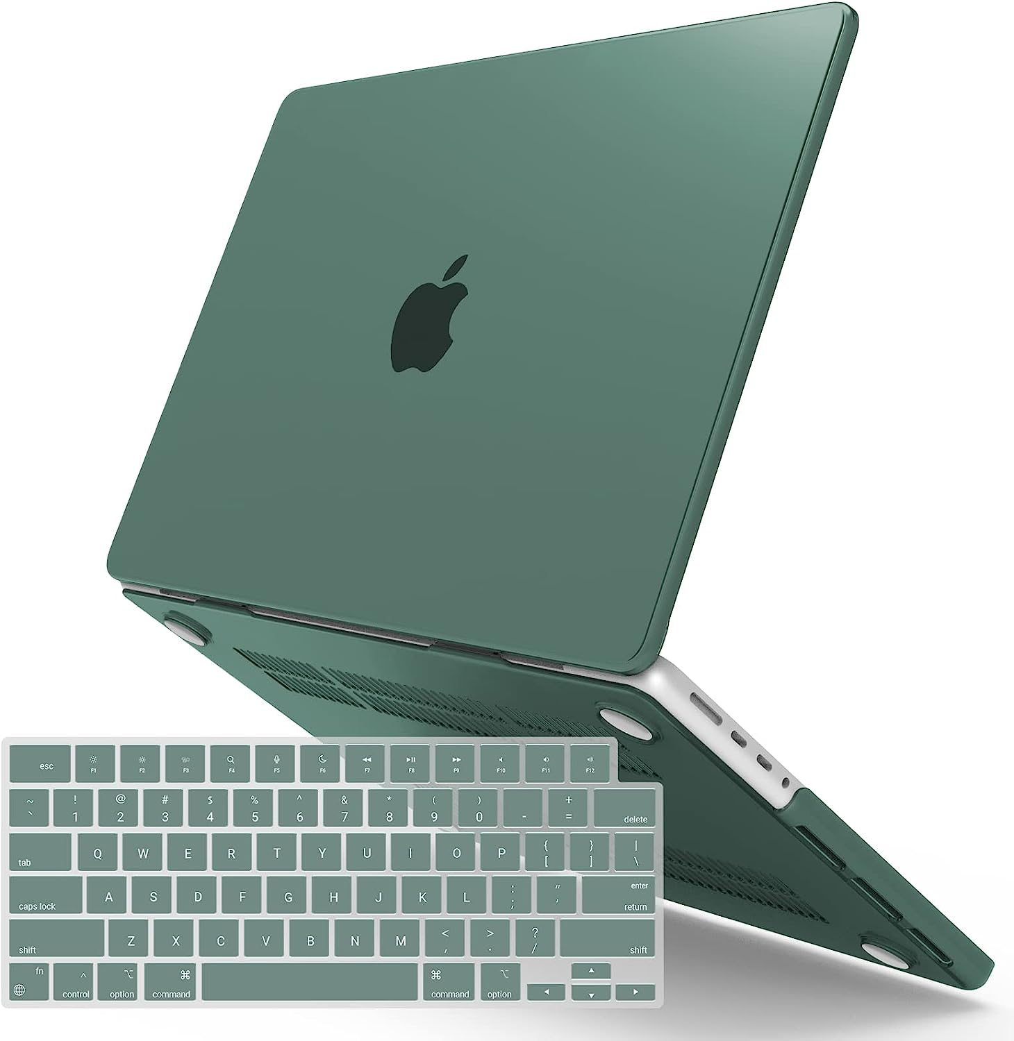 Suitable for MacBook Pro 16 inch Case 2023 2022 2021 M2 A2780 A2485 M1 Pro/Max Hard Shell Case Keyboard Cover V324-A2485-M-DGREEN