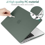 Suitable for MacBook Pro 16 inch Case 2023 2022 2021 M2 A2780 A2485 M1 Pro/Max Hard Shell Case Keyboard Cover V324-A2485-M-DGREEN