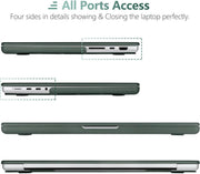 Suitable for MacBook Pro 16 inch Case 2023 2022 2021 M2 A2780 A2485 M1 Pro/Max Hard Shell Case Keyboard Cover V324-A2485-M-DGREEN