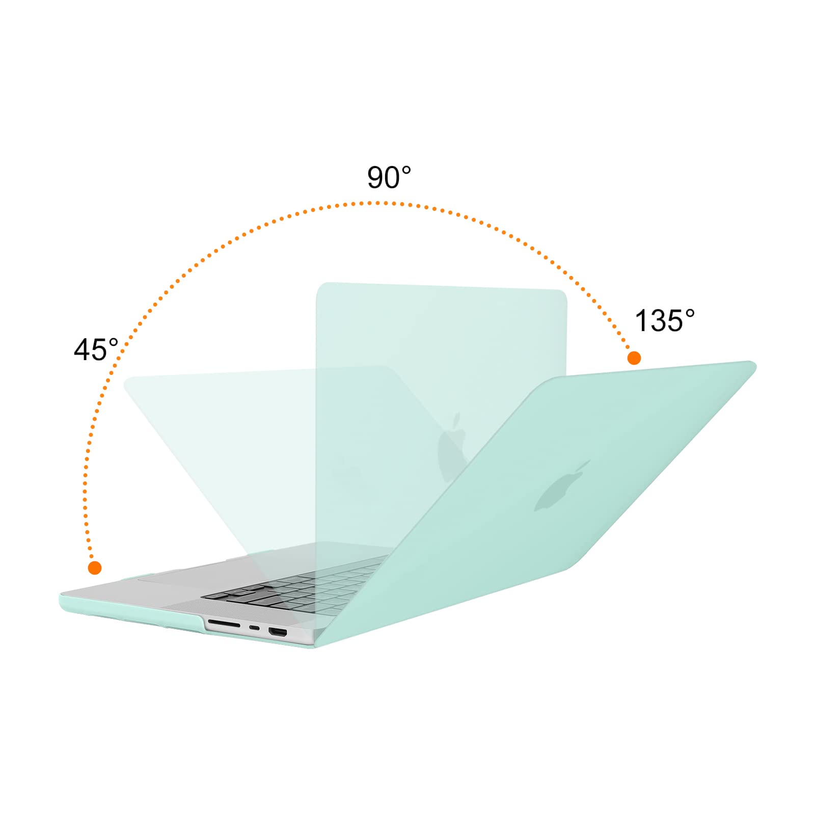 Suitable for MacBook Pro 16 inch Case 2023 2022 2021 M2 A2780 A2485 M1 Pro/Max Hard Shell Case Keyboard Cover V324-A2485-M-GREEN