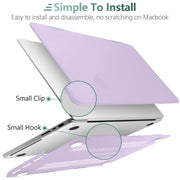 Suitable for MacBook Pro 16 inch Case 2023 2022 2021 M2 A2780 A2485 M1 Pro/Max Hard Shell Case Keyboard Cover V324-A2485-M-PURPLE
