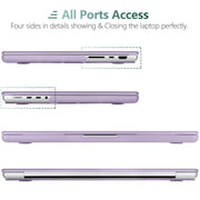 Suitable for MacBook Pro 16 inch Case 2023 2022 2021 M2 A2780 A2485 M1 Pro/Max Hard Shell Case Keyboard Cover V324-A2485-M-PURPLE