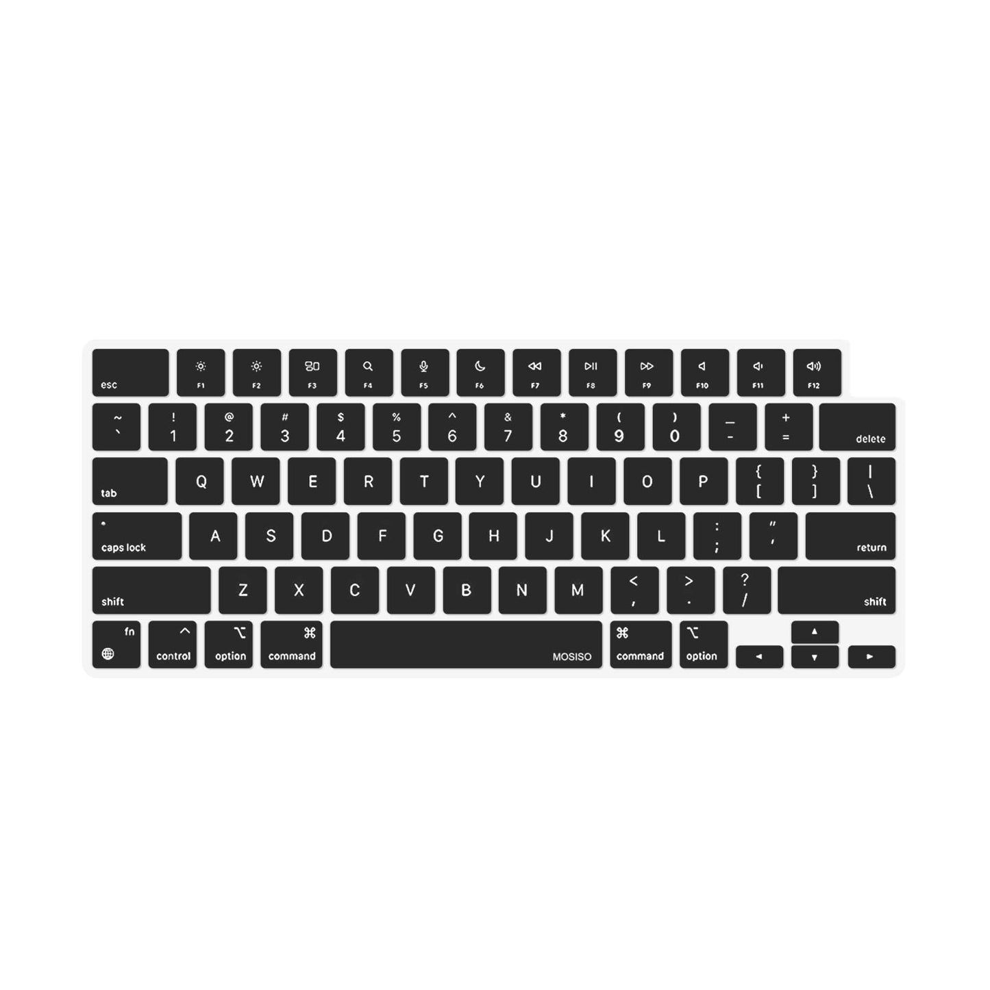 Keyboard Cover Skin For MacBook Air Pro 13 13.6 14 15.3 16 A2442 A2779 A2485 A2780 A2681 A2941 M1 M2 2021 to V324-A2681-KEY-BLACK
