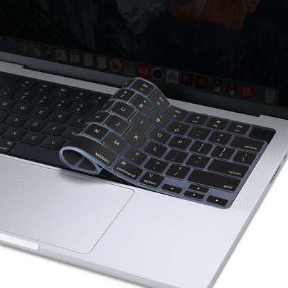 Keyboard Cover Skin For MacBook Air Pro 13 13.6 14 15.3 16 A2442 A2779 A2485 A2780 A2681 A2941 M1 M2 2021 to V324-A2681-KEY-BLACK