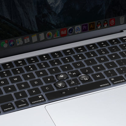 Keyboard Cover Skin For MacBook Air Pro 13 13.6 14 15.3 16 A2442 A2779 A2485 A2780 A2681 A2941 M1 M2 2021 to V324-A2681-KEY-BLACK