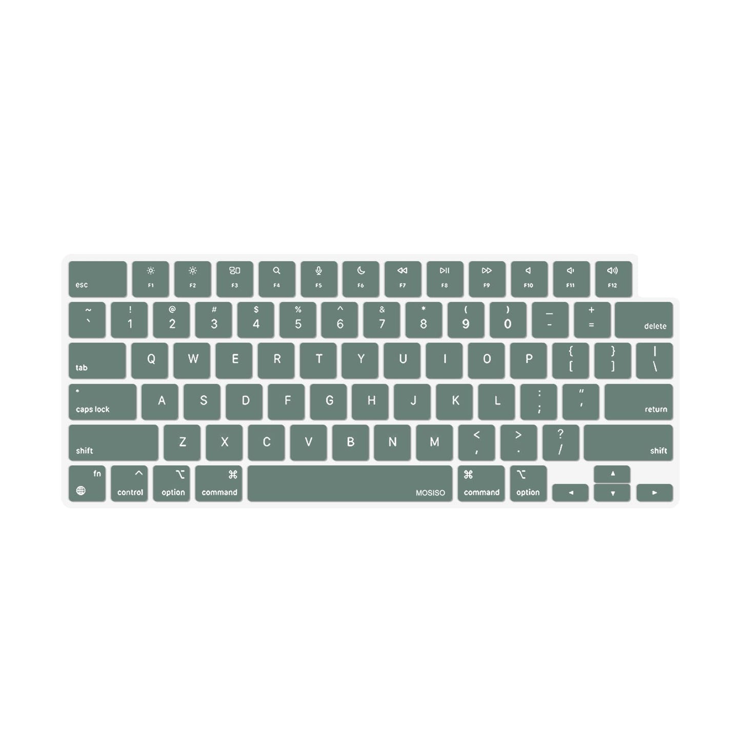 Keyboard Cover Skin For MacBook Air Pro 13 13.6 14 15.3 16 A2442 A2779 A2485 A2780 A2681 A2941 M1 M2 2021 to V324-A2681-KEY-DGREEN