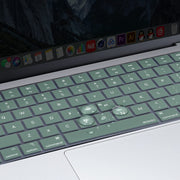 Keyboard Cover Skin For MacBook Air Pro 13 13.6 14 15.3 16 A2442 A2779 A2485 A2780 A2681 A2941 M1 M2 2021 to V324-A2681-KEY-DGREEN